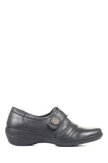 Loretta Ladies Wide Fit Handmade Leather Shoes with One Touch Strap (A75797) | €28