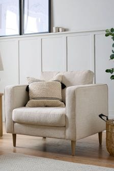 Tweedy Plain Light Natural Houghton Slim Arm Chair (A75808) | €490