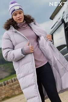 Lila fialová - Gumový dlouhý termo kabát s kapucí Elements (A76760) | 3 480 Kč