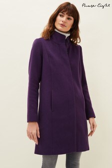 Phase Eight Purple Baillie Wool Coat (A76802) | ₪ 1,078