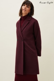 Phase Eight Red Emery Double Breasted Wool Coat (A76814) | ₪ 1,284