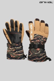 Animal Mens Khaki Waterproof Ski Gloves (A76940) | $77