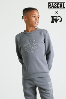 Rascal Grey Boy's Vortex Crew Sweatshirt