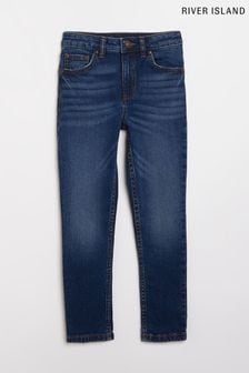 River Island Blue Denim Medium Ob Nicholson Update Clean Straight Jeans (A77353) | €20