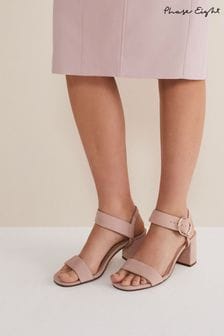 Phase Eight Suede Buckle Heeled Sandals (A77378) | ‏498 ‏₪