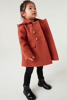 Rust Next Military Style Coat With Wool Mix (3mths-10yrs) (A77520) | €19 - €22