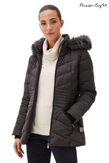 Phase Eight Grey Joanie Short Quilted Puffer Coat (A77746) | 241 €