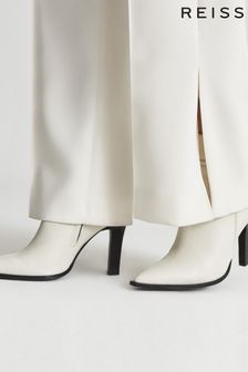Reiss White Ada Ankle Leather Point-toe Ankle Boots (A77836) | €265