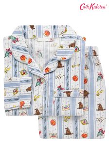 Pijama azul de manga larga con diseño de rayas e iconos de Harry Potter de tejido calentito de Cath Kidston (A77907) | 37 € - 39 €