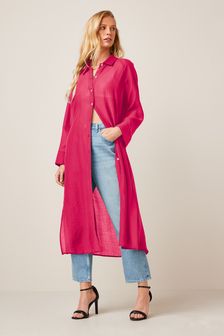 Розовый - Удлиненная рубашка (A78191) | €20