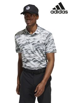 adidas Green Golf Horizon Print Polo Shirt (A78250) | ₪ 210