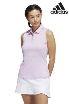 adidas Purple Golf Sleeveless Polo Shirt (A78302) | $51