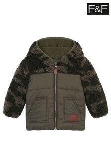F&F Khaki Camo Borg Jacket (A78395) | €9