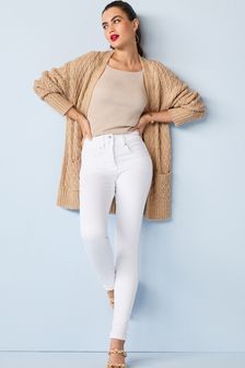 Bianco - Jeans skinny effetto push-up, snellente e modellante (A78400) | €48