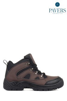 Pavers Brown Lace Up Walking Boots (A78409) | €34