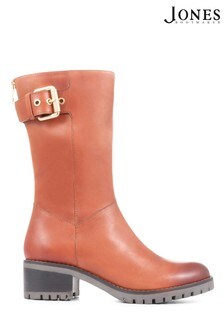 Jones Bootmaker Womens Brown Lacee Leather Calf Boots