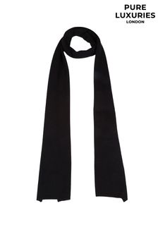 Negro - Bufanda de lana merina 100% Bristol de Pure Luxuries London (A78849) | 50 €