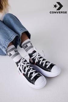 Converse Black Move Platform High Top Junior Trainers (A79264) | $86