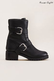 Phase Eight Black Alaska Leather Biker Boots (A79437) | 114 €