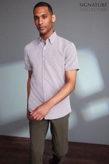 Pink Slim Fit Short Sleeve Signature Modal Blend 'Soft Touch' Shirt (A79440) | ₪ 108