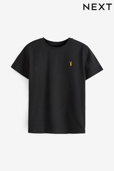 Black Stag Embroidered Short Sleeve T-Shirt (3-16yrs) (A79753) | €8 - €12