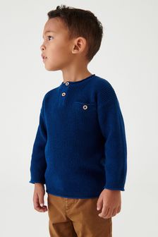 Rebrast pulover z gumbi (3 mesecev–7 let) (A79874) | €11 - €13
