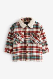 Rust Red Teddy Lined Shacket (3mths-7yrs) (A79895) | €16 - €19