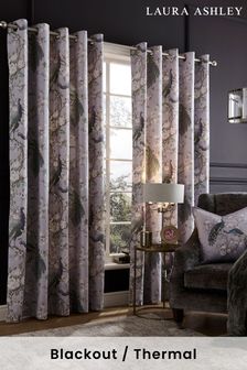 Laura Ashley Pale Iris Purple Belvedere Eyelet Lined Curtains (A79904) | 87 € - 175 €
