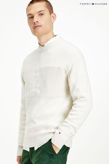 Tommy Hilfiger White Icon Flag Sweater (A79998) | $231