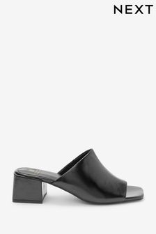 Black Extra Wide Fit Forever Comfort® Block Heel Mules (A7V121) | 90 zł