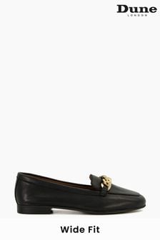 Dune London Black Wide Fit Goldsmith Loafers (A81034) | kr1,168