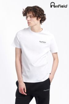 Penfield Mens Hudson White Script T-Shirt
