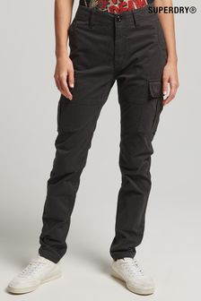 Superdry Black Organic Cotton Slim Cargo Pants (A81424) | ₪ 277