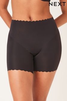 Black Short Scallop Tummy Control & Thigh Smoothing Briefs (A81464) | $30