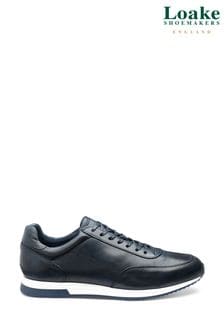 Navy Blue - Loake Bannister Leather Trainers (A81539) | kr3 110