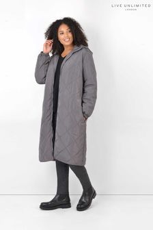 Live Unlimited Curve Grey Padded With Hood Coat (A81578) | $246