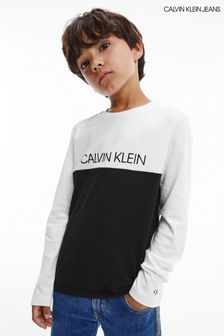 Calvin Klein Jeans Black Colourblock Long Sleeve T-Shirt