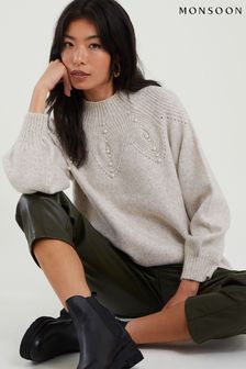 Monsoon Natural Pearl Stitch Jumper With Recycled Polyester (A81656) | 87 €