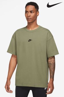 Бутылочно-зеленый - Nike свободная премиум-футболка (A81709) | €25