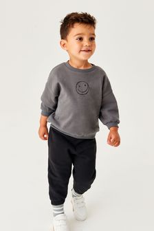  (A82001) | HK$133 - HK$166 炭灰色 - 特大號運動衫和慢跑褲套裝 (3個月至7歲)