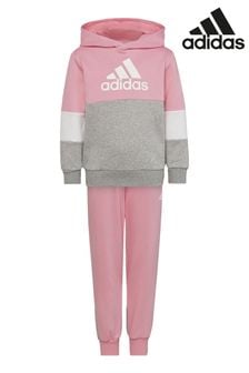 adidas Pink adidas Little Kids Colourblock Tracksuit (A82219) | €48