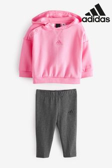 adidas Pink Hooded Fleece Tracksuit (A82221) | €41