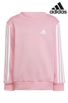 adidas Pink Essentials 3-Stripes Crewneck Sweatshirt (A82224) | €13