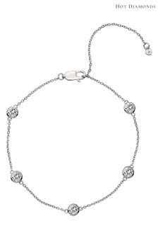 Hot Diamonds Silver Tone Tender White Topaz Intermittent Bracelet (A82274) | €107