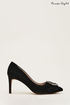 Phase Eight Black Jewel Front Bow Court Shoes (A82545) | 182 €