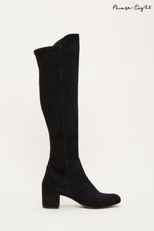 Phase Eight Milly Black Knee High Boots (A82546) | €72