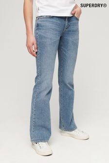 Superdry Light Blue Mid Rise Slim Flare Jeans (A82562) | kr1,058