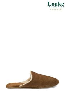 Loake Chestnut Brown Cavalry Shearling Mule Slippers (A82767) | €108