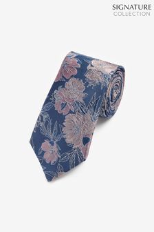 Blue Floral Regular Signature Tie (A82790) | €26