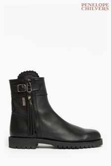 Penelope Chilvers Cropped Leather Tassel Boots (A82834) | 402 €